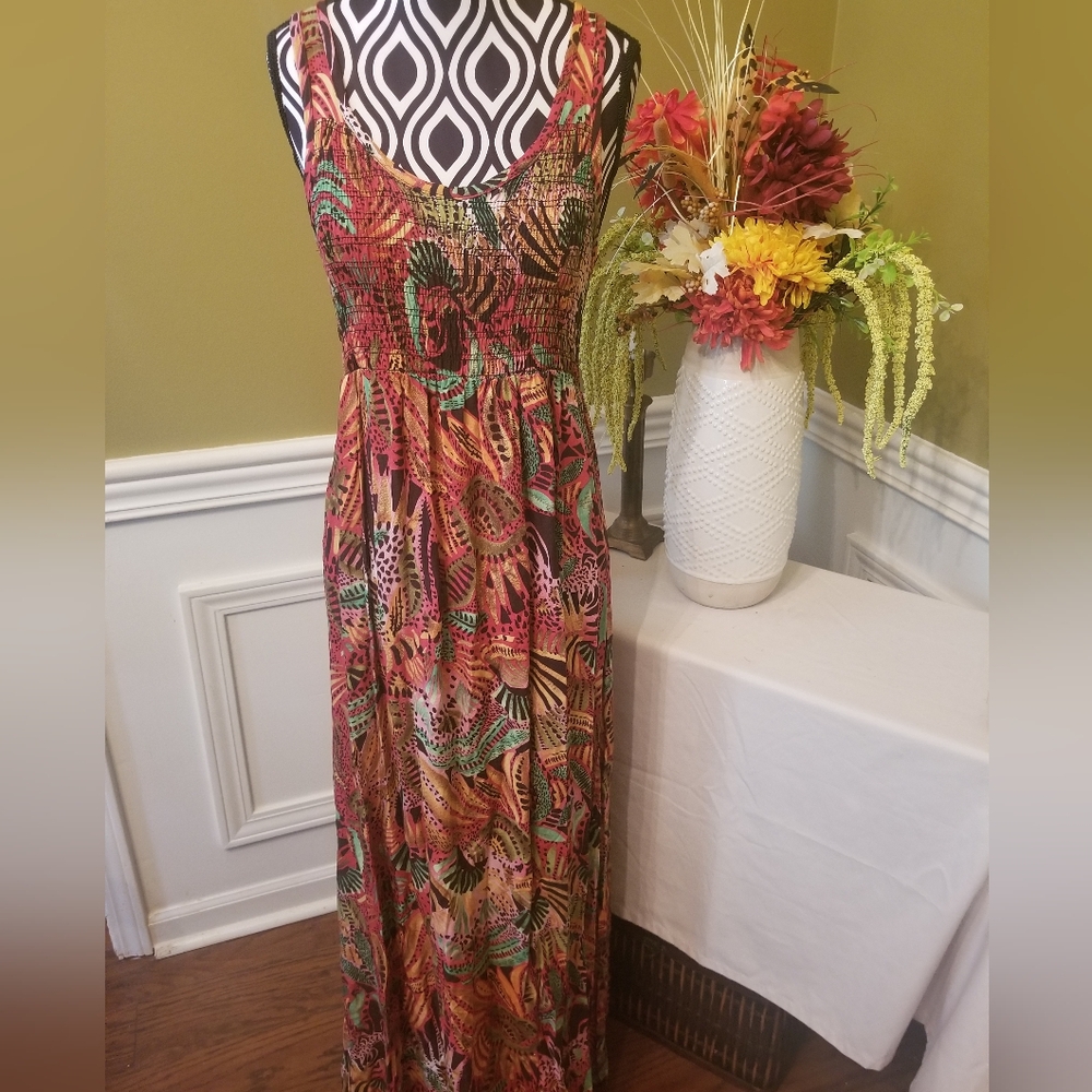 NEW Chesley Tropical Maxi Dress Large